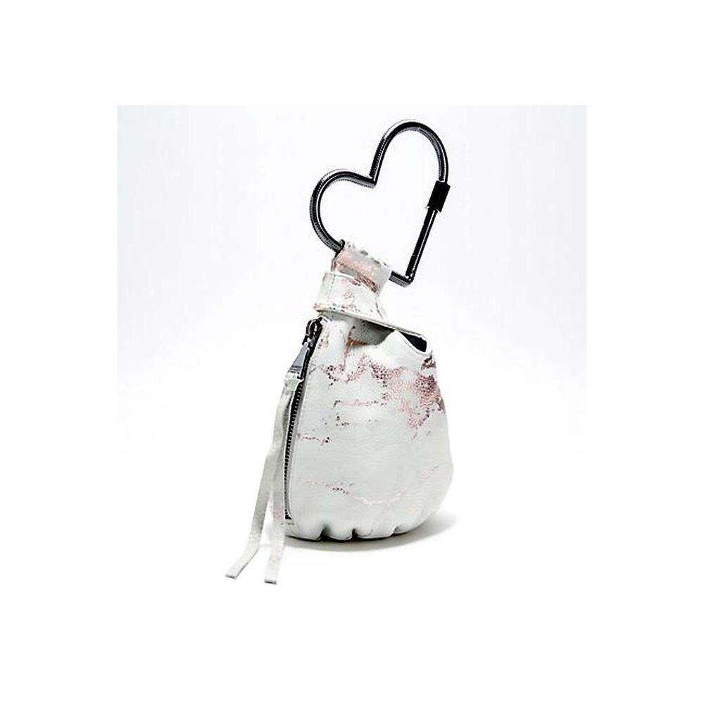 Aimee Kestenberg Handheld Leather Pouch All My Heart Rosegold Marble - Picture 1 of 1
